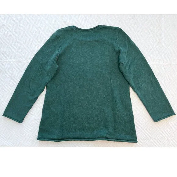 Gudrun Sjoden Bastis cotton sweater, opal green, size S - Picture 3 of 5